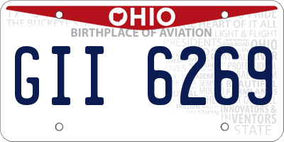 OH license plate GII6269