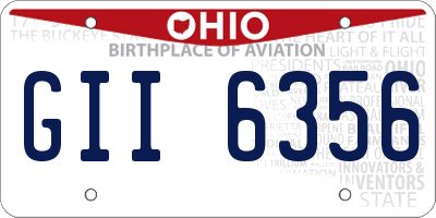OH license plate GII6356
