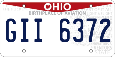OH license plate GII6372