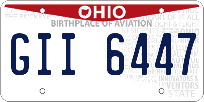 OH license plate GII6447
