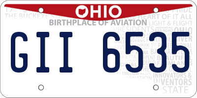 OH license plate GII6535