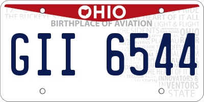 OH license plate GII6544