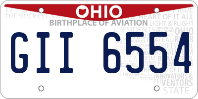 OH license plate GII6554