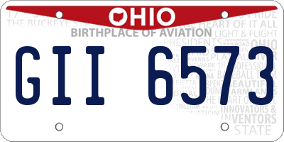 OH license plate GII6573
