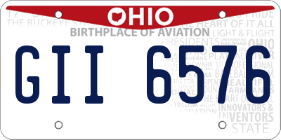 OH license plate GII6576
