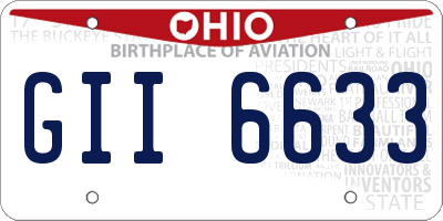 OH license plate GII6633