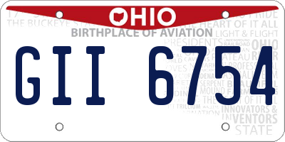 OH license plate GII6754