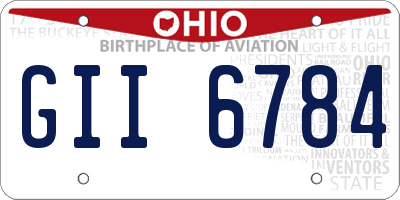 OH license plate GII6784