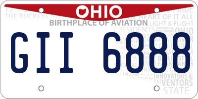 OH license plate GII6888