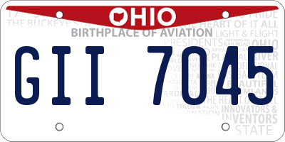 OH license plate GII7045