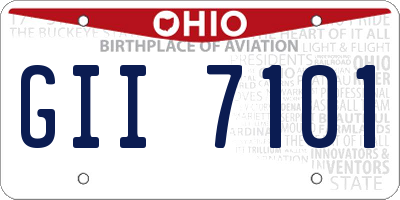 OH license plate GII7101