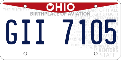 OH license plate GII7105