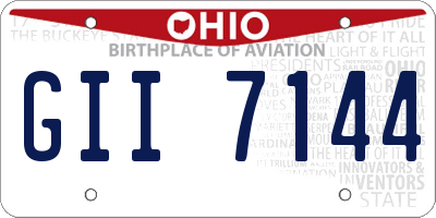 OH license plate GII7144