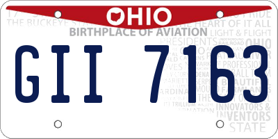 OH license plate GII7163