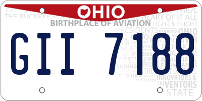 OH license plate GII7188