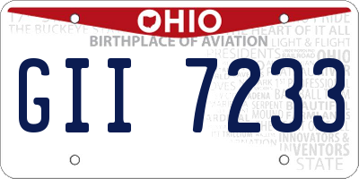 OH license plate GII7233