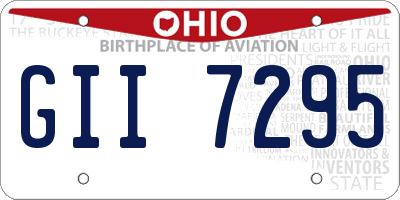 OH license plate GII7295