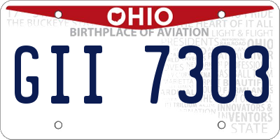 OH license plate GII7303