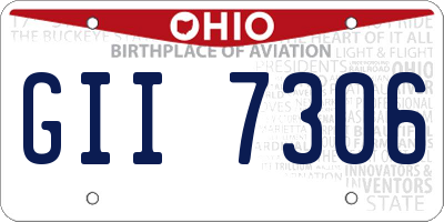 OH license plate GII7306