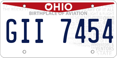OH license plate GII7454