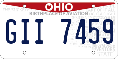 OH license plate GII7459