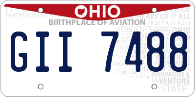 OH license plate GII7488