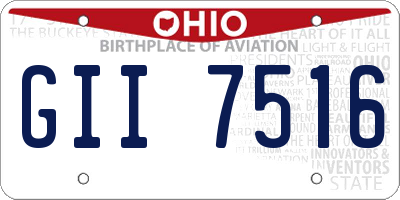 OH license plate GII7516