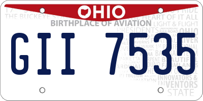 OH license plate GII7535