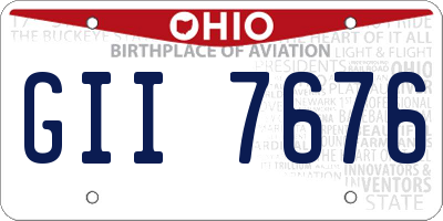 OH license plate GII7676