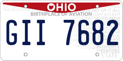 OH license plate GII7682