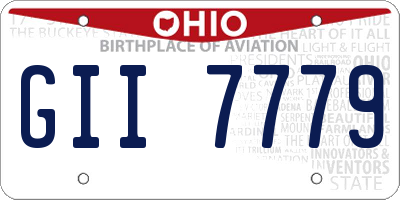 OH license plate GII7779
