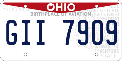 OH license plate GII7909