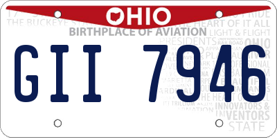 OH license plate GII7946