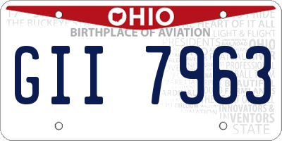 OH license plate GII7963