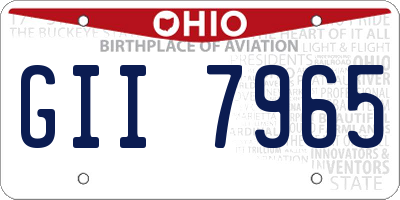 OH license plate GII7965