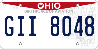 OH license plate GII8048