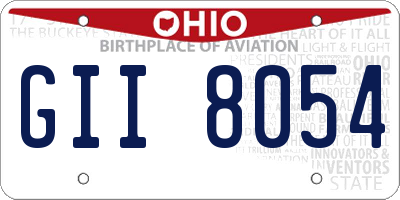 OH license plate GII8054