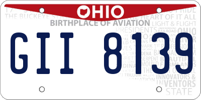 OH license plate GII8139