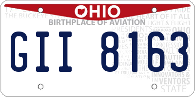 OH license plate GII8163