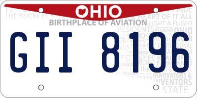 OH license plate GII8196
