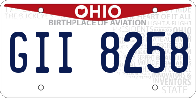 OH license plate GII8258