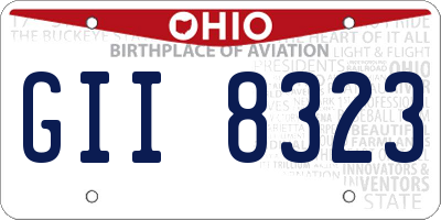 OH license plate GII8323