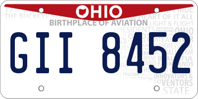 OH license plate GII8452
