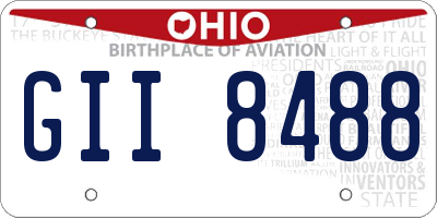 OH license plate GII8488