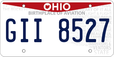 OH license plate GII8527