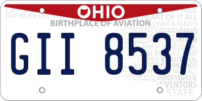 OH license plate GII8537