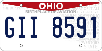 OH license plate GII8591
