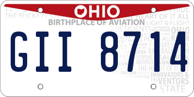 OH license plate GII8714