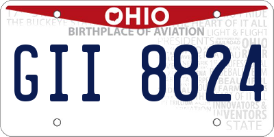 OH license plate GII8824