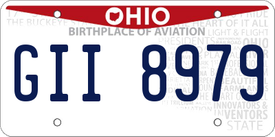 OH license plate GII8979